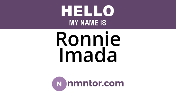 Ronnie Imada