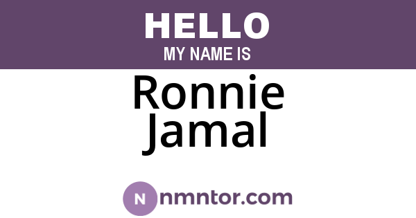 Ronnie Jamal