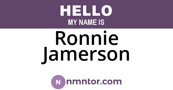 Ronnie Jamerson