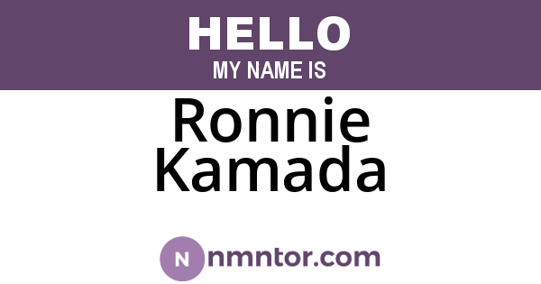 Ronnie Kamada
