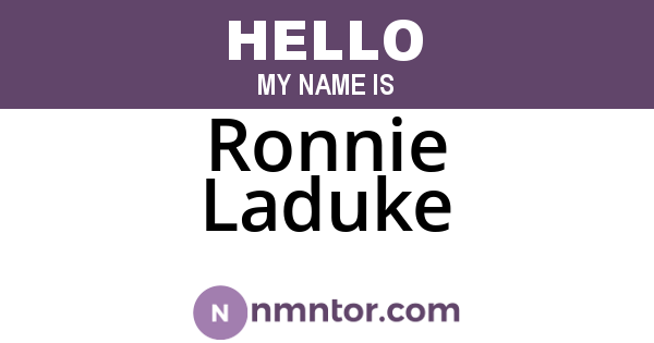 Ronnie Laduke
