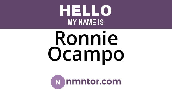 Ronnie Ocampo