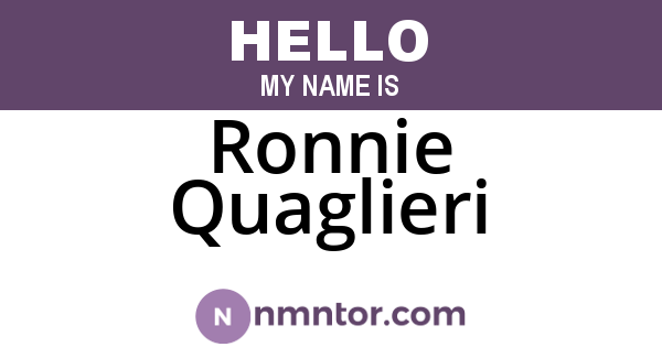 Ronnie Quaglieri