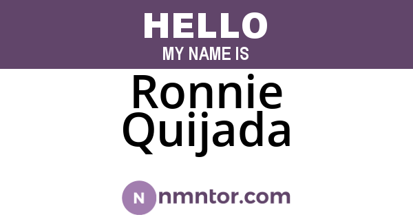 Ronnie Quijada