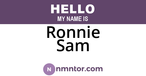 Ronnie Sam