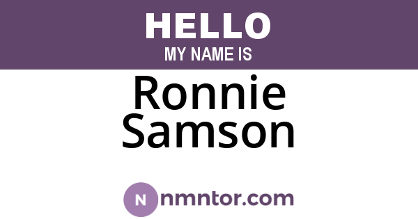 Ronnie Samson