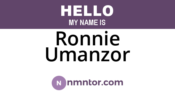 Ronnie Umanzor