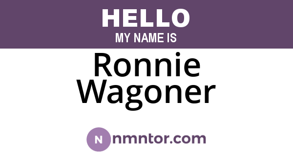 Ronnie Wagoner