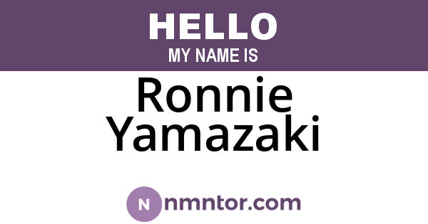 Ronnie Yamazaki