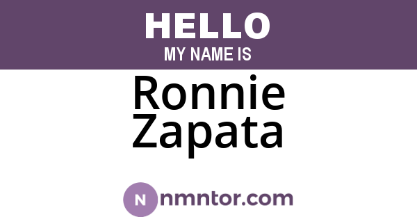 Ronnie Zapata