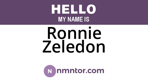 Ronnie Zeledon