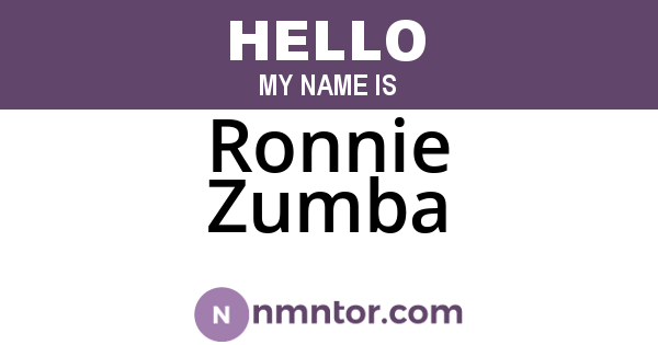 Ronnie Zumba