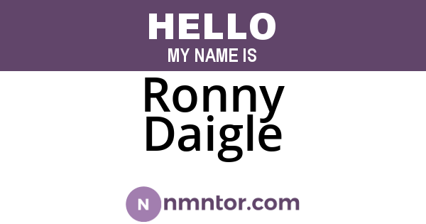 Ronny Daigle