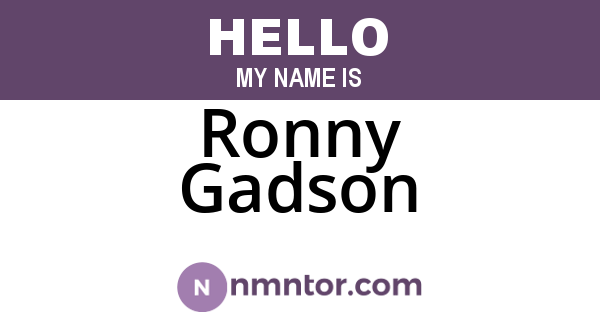 Ronny Gadson