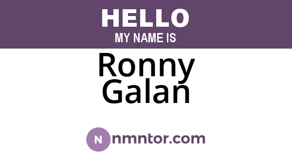 Ronny Galan