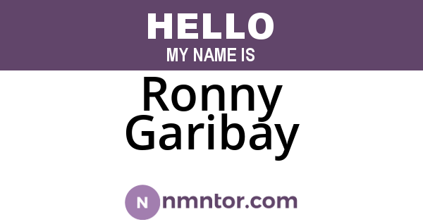 Ronny Garibay