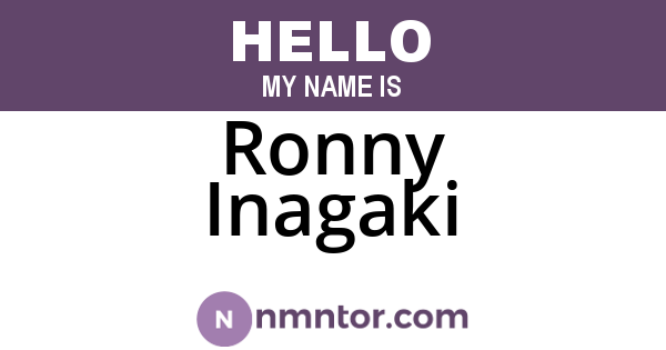 Ronny Inagaki