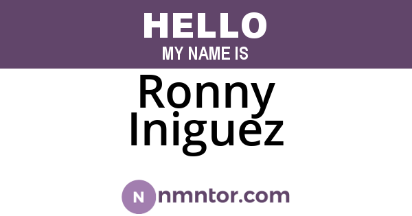 Ronny Iniguez