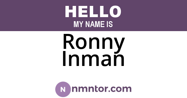 Ronny Inman