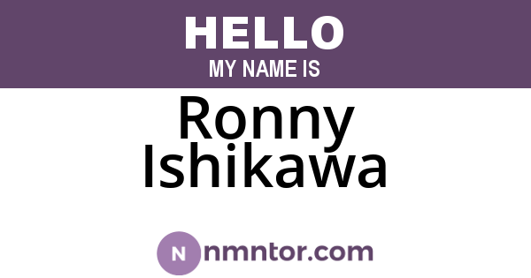 Ronny Ishikawa