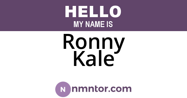 Ronny Kale