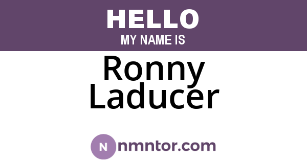 Ronny Laducer