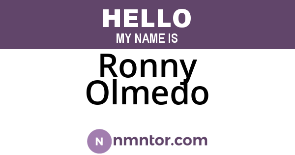 Ronny Olmedo