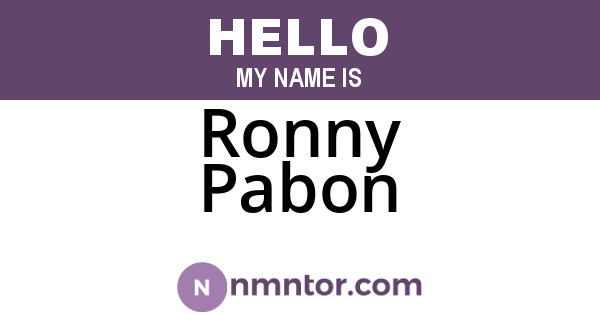 Ronny Pabon