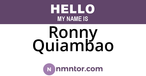Ronny Quiambao