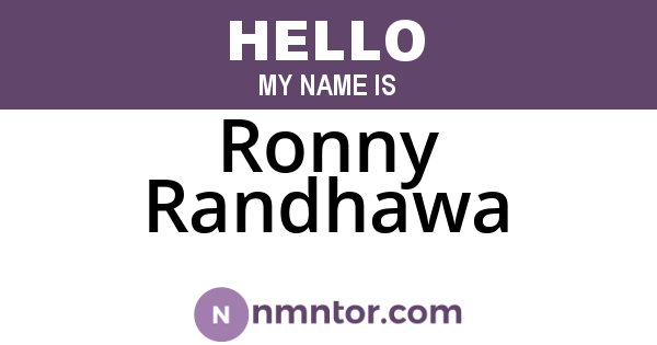 Ronny Randhawa