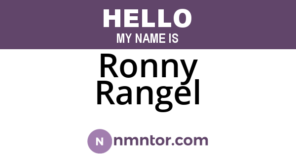 Ronny Rangel