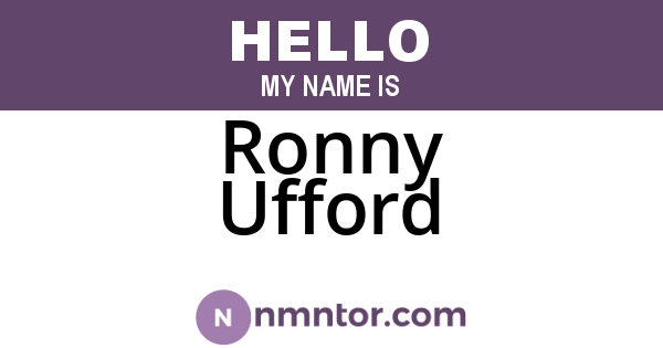 Ronny Ufford