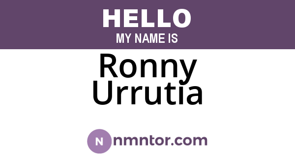 Ronny Urrutia