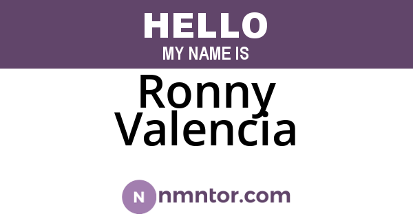 Ronny Valencia