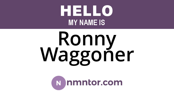 Ronny Waggoner