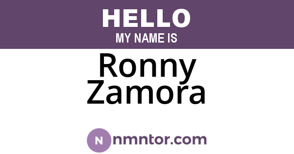 Ronny Zamora