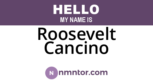 Roosevelt Cancino