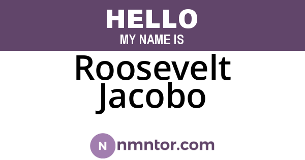 Roosevelt Jacobo