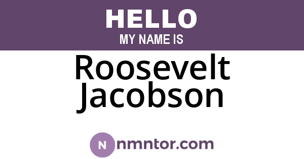 Roosevelt Jacobson