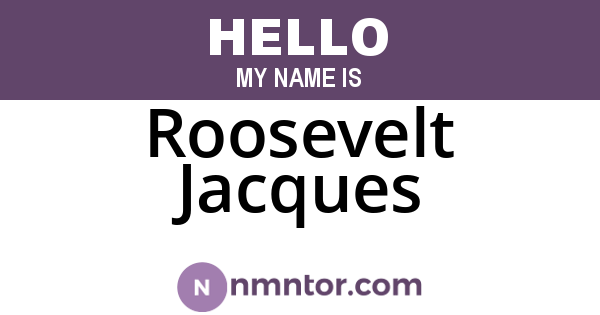 Roosevelt Jacques