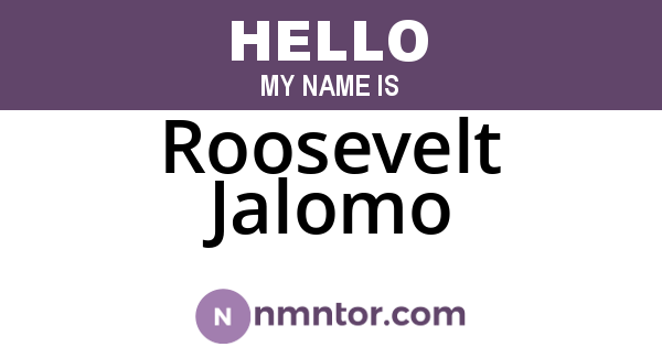Roosevelt Jalomo