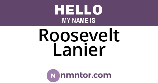 Roosevelt Lanier
