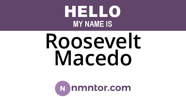 Roosevelt Macedo