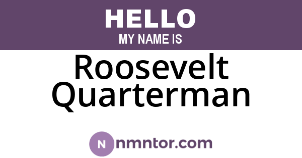 Roosevelt Quarterman