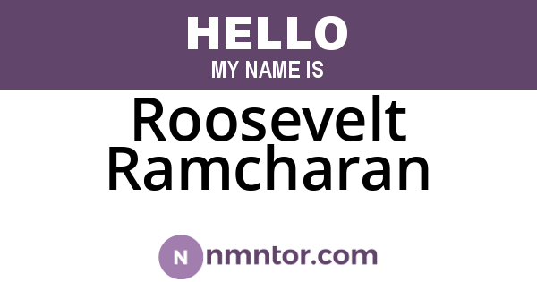 Roosevelt Ramcharan