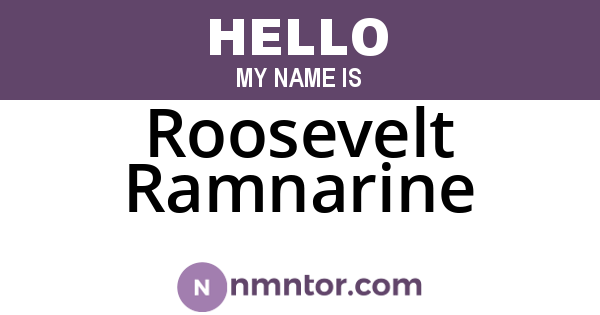Roosevelt Ramnarine