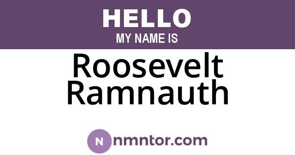 Roosevelt Ramnauth