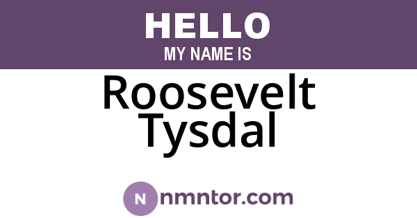 Roosevelt Tysdal
