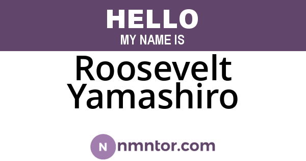 Roosevelt Yamashiro