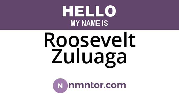 Roosevelt Zuluaga